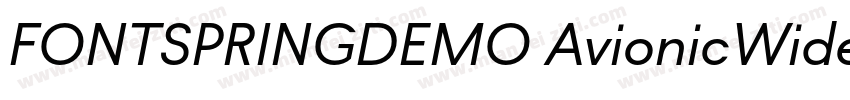 FONTSPRINGDEMO AvionicWide Oblique字体转换